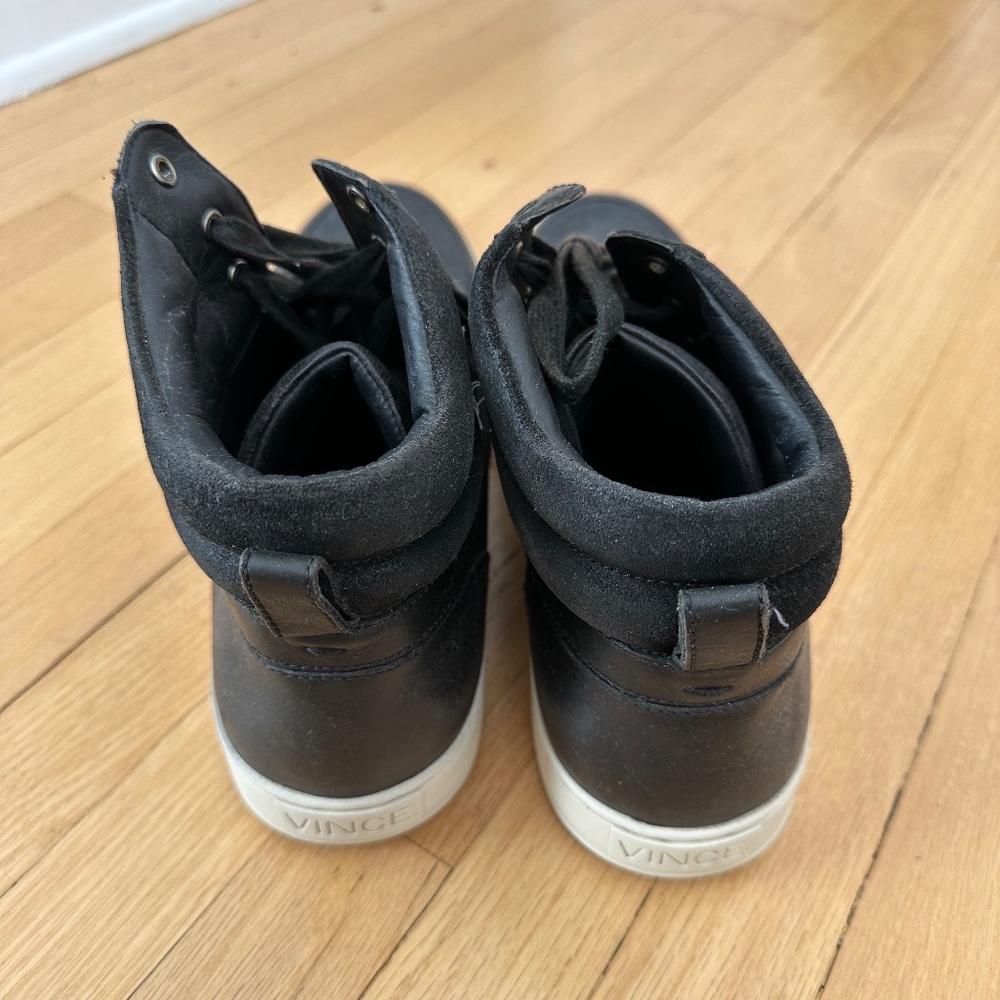 Vince Adam Revolver Hi Top Leather Sneakers - Picture 4 of 4